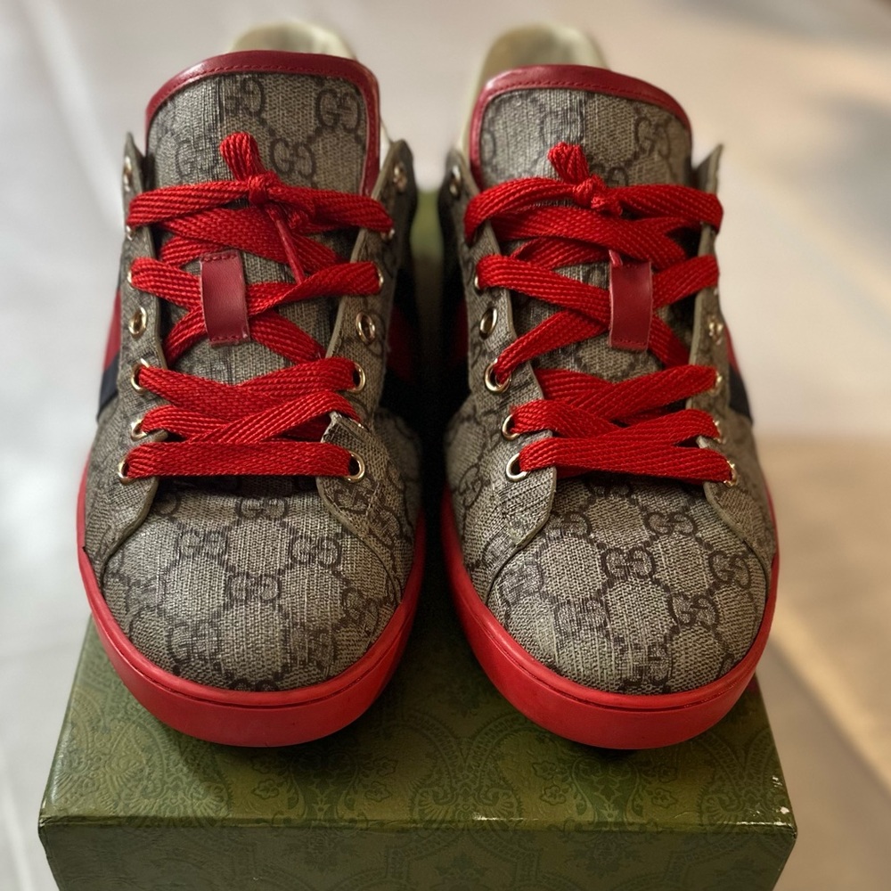 Gucci Ace GG Supreme Beige - Picture 2 of 6